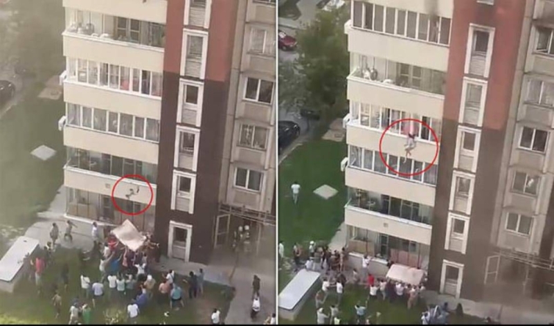 فيديو مرعب لأطفال يقفزون من نوافذ سكان مبنى سكني محترق في هذه الدولة!