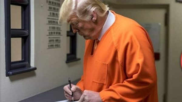 شاهد صورة لـ دونالد ترامب داخل الحبس بزي السجن.. ما ذا حدث؟