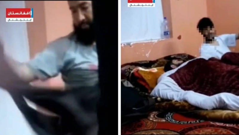 مقطع فيديو متداول لأحد قادة حركة طالبان القيادية في علاقة مشينة مع أحد الصبية !