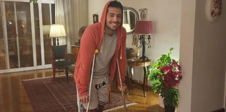 إصابة محمود ياسين جونيور بإصابة وجدته شهيرة تعلق 